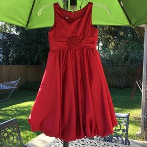 David’s Bridal satin tank bubble dress